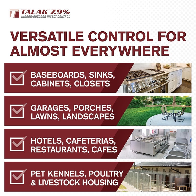 Atticus تالاك 7.9% للتحكم في الحشرات داخل/خارج المنزل - مركز بيفينثرين (32 أونصة) - Image 4